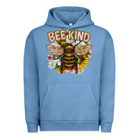 Pigment Pebble Blue bee kind Urban Hoodie - NancyCooperArtShop