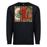 Black Virgin Mary Mexican Flag Premium Sweatshirt - CTS Tumbler Store