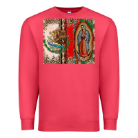 Cardinal Virgin Mary Mexican Flag Premium Sweatshirt - CTS Tumbler Store