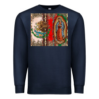 Navy Virgin Mary Mexican Flag Premium Sweatshirt - CTS Tumbler Store