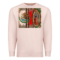 Virgin Mary Mexican Flag Premium Sweatshirt | Teevron