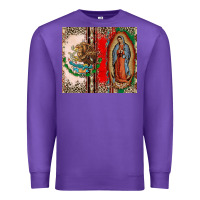 Purple Virgin Mary Mexican Flag Premium Sweatshirt - CTS Tumbler Store