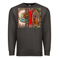 Smoke Virgin Mary Mexican Flag Premium Sweatshirt - CTS Tumbler Store