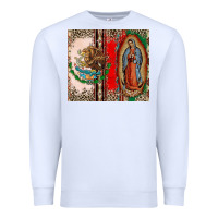 White Virgin Mary Mexican Flag Premium Sweatshirt - CTS Tumbler Store