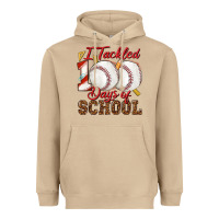 Mushroom i tackled 100days of school baseball Heavyweight Hoodie - texasbilliewilder