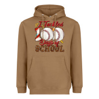 Toasted Coconut i tackled 100days of school baseball Heavyweight Hoodie - texasbilliewilder