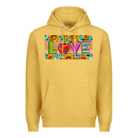 Antique Gold love and sunflower with pen and apple license plate template Premium Hoodie - Artiststas