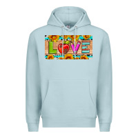 Blue Mist love and sunflower with pen and apple license plate template Premium Hoodie - Artiststas