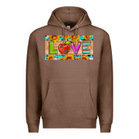Chestnut love and sunflower with pen and apple license plate template Premium Hoodie - Artiststas