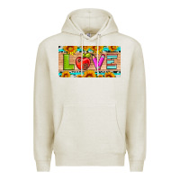 Oatmeal Heather love and sunflower with pen and apple license plate template Premium Hoodie - Artiststas