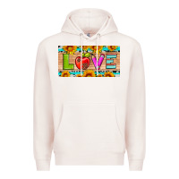 Pale Pink love and sunflower with pen and apple license plate template Premium Hoodie - Artiststas