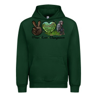 Forest Green Peace Love Chimpanzee Urban Hoodie - LillyAllenDesigns