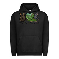 Pigment Black Peace Love Chimpanzee Urban Hoodie - LillyAllenDesigns