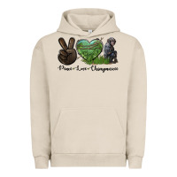 Pigment French Oak Peace Love Chimpanzee Urban Hoodie - LillyAllenDesigns