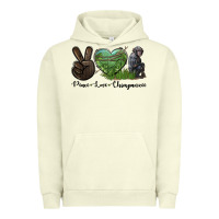 Pigment Pistachio Peace Love Chimpanzee Urban Hoodie - LillyAllenDesigns