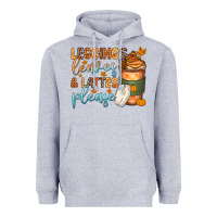 Heather Grey leggins leaves and lattes Heavyweight Hoodie - Zillion Design Studio