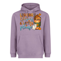 Lavender leggins leaves and lattes Heavyweight Hoodie - Zillion Design Studio