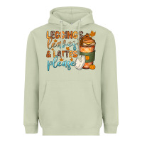 Matcha leggins leaves and lattes Heavyweight Hoodie - Zillion Design Studio