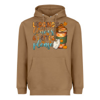 Toasted Coconut leggins leaves and lattes Heavyweight Hoodie - Zillion Design Studio