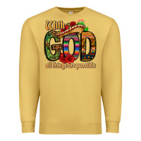 Antique Gold with god all things are possible Premium Sweatshirt - CTS Tumbler Store