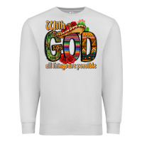 Dove Grey with god all things are possible Premium Sweatshirt - CTS Tumbler Store