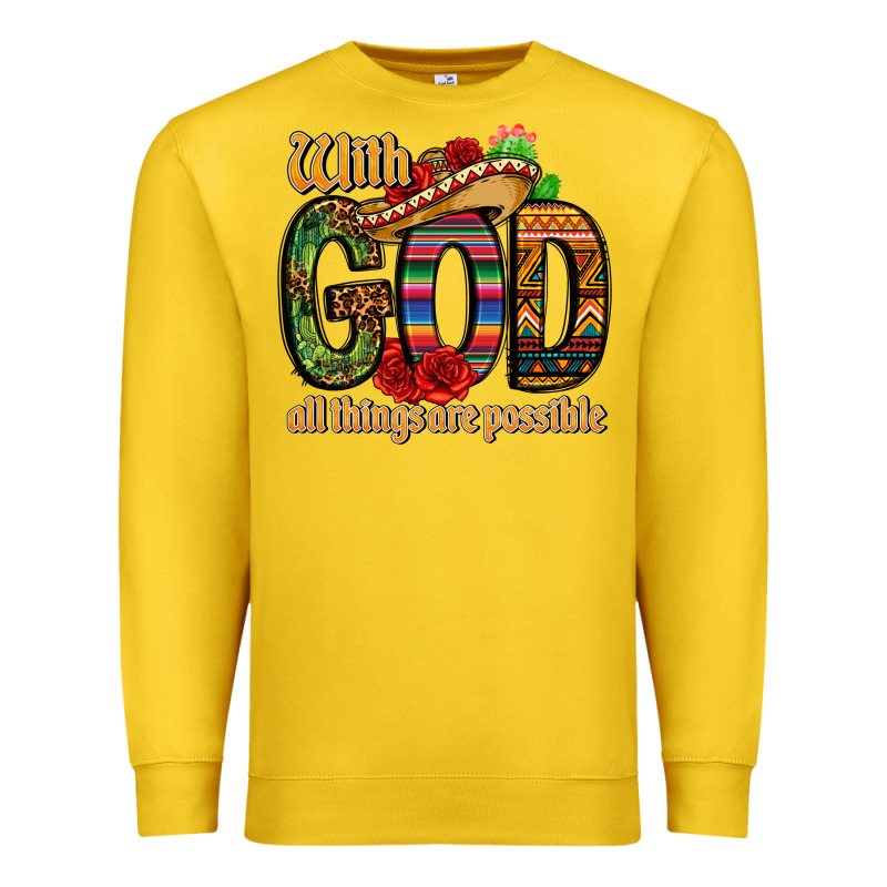 With God All Things Are Possible Premium Sweatshirt by CTS Tumbler Store | Teevron