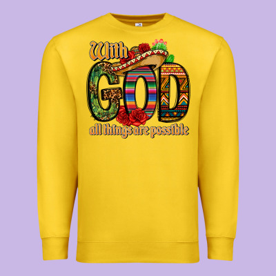 With God All Things Are Possible Premium Sweatshirt Designed By Cts Tumbler Store