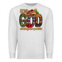 Oatmeal Heather with god all things are possible Premium Sweatshirt - CTS Tumbler Store