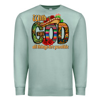 Seafoam with god all things are possible Premium Sweatshirt - CTS Tumbler Store