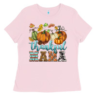 Bubblegum Pink thankful mama Ladies Tee - BarkalooDesign
