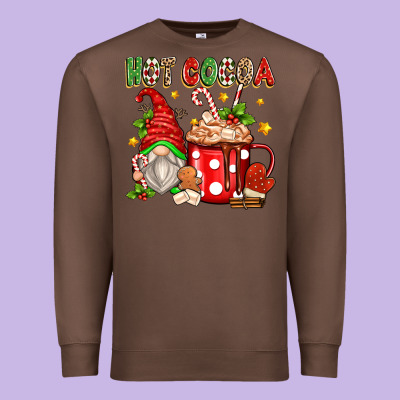 Hot Cocoa Gnome Premium Sweatshirt Designed By Texasbilliewilder