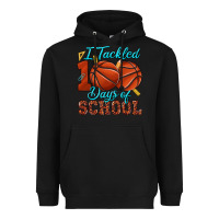 Black i tackled 100days of school basketball Heavyweight Hoodie - texasbilliewilder