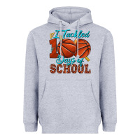 Heather Grey i tackled 100days of school basketball Heavyweight Hoodie - texasbilliewilder