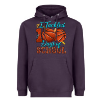 Plum i tackled 100days of school basketball Heavyweight Hoodie - texasbilliewilder
