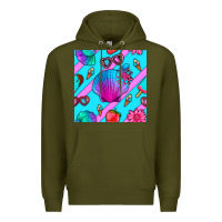 Army Green sea shell Premium Hoodie - BundleAndBundleShop