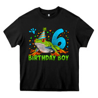 Black birthday boy frog age 6 Heavy Core Tee - LillyAllenDesigns