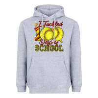 Heather Grey i tackled 100days of school softball Heavyweight Hoodie - texasbilliewilder