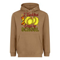 Toasted Coconut i tackled 100days of school softball Heavyweight Hoodie - texasbilliewilder