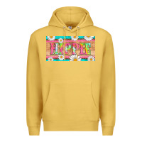 Antique Gold hippie and daisys license plate template Premium Hoodie - Artiststas