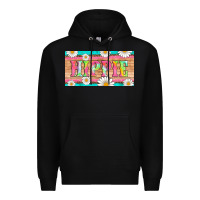 Black hippie and daisys license plate template Premium Hoodie - Artiststas