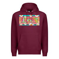 Burgundy hippie and daisys license plate template Premium Hoodie - Artiststas