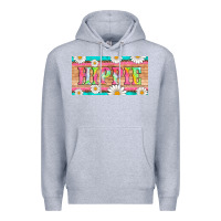 Heather Grey hippie and daisys license plate template Premium Hoodie - Artiststas