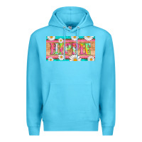 Ocean Blue hippie and daisys license plate template Premium Hoodie - Artiststas