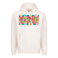 Pale Pink hippie and daisys license plate template Premium Hoodie - Artiststas