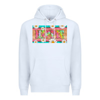 White hippie and daisys license plate template Premium Hoodie - Artiststas