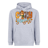 Heather Grey cozy season Heavyweight Hoodie - Zillion Design Studio