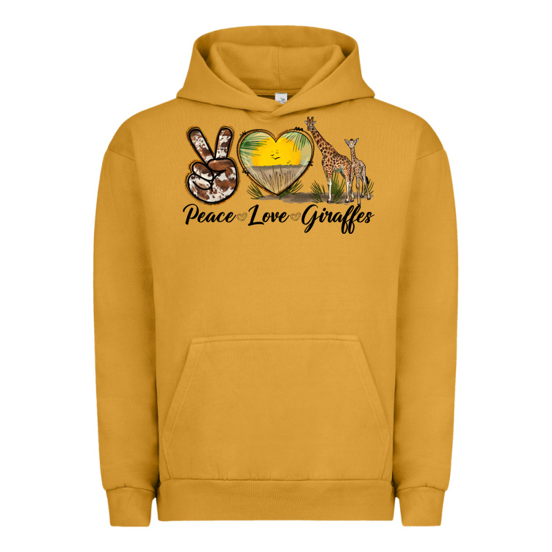 Peace Love Giraffes Urban Hoodie by LillyAllenDesigns | Teevron