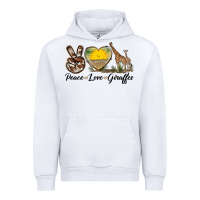 White Peace Love Giraffes Urban Hoodie - LillyAllenDesigns