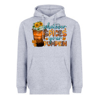 Heather Grey whatever spices your pumpkin Heavyweight Hoodie - Zillion Design Studio