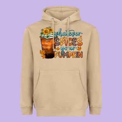 Whatever Spices Your Pumpkin Heavyweight Hoodie Designed By Zillion Design Studio